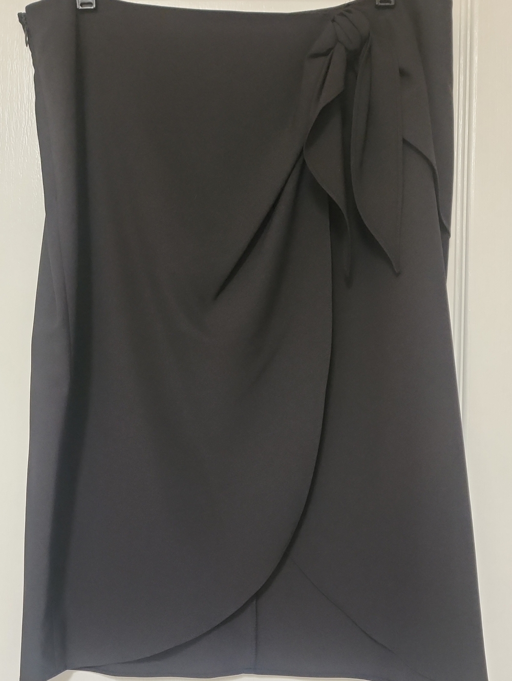 ALEX MARIE Shannon Tie-Front Tulip Hem Wrap Midi Skirt